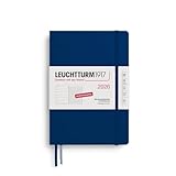 LEUCHTTURM1917 372480 Wochenkalender & Notizbuch Medium (A5) 2026, 12 Monate, Marine, Deutsch