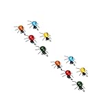 Toddmomy 2 Sätze Teiliges Set Eisen Marienkäfer Gartendekoration Wetterfestes Ornament Für Garten Terrasse Balkon Lebendige Farben Rot Grün Blau Orange Gelb Für Und 5 Stücke * 2