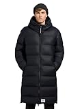 khujo Herren Warmer wasserdichter Wintermantel Steppmantel lang mit Kapuze und integrierten (abnehmbaren) Rucksack-Gurten innen Earl-YM Dark Navy Gr. M