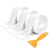 JSKWIKE 3 Rollen Dichtungsband Selbstklebend Fugendichtungsband Dichtungsband Dusche PVC Dichtungsstreifen Wasserdicht Klebeband Dichtungsband für Küche Badezimmer Toilette Wandecke