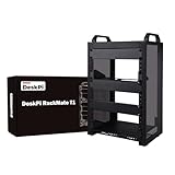 GeeekPi 8U Netzwerkschrank, 10-Zoll-Rack für Netzwerk-, Server-, Audio- und Videoausrüstung, DeskPi RackMate T1 Rackmount-Server-Schrank Gehäuse (Schwarz)