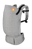 Tula Toddler Linen Babytrage für Kleinkinder, Ergonomische Kindertrage Bauchtrage Rückentrage, Ash