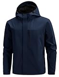 Voqeen Regenjacke Herren Leichter Wasserdichte Softshelljacke Für Herren Atmungsaktive Lässige Übergangsjacke Mit Kapuze Outdoor Funktionsjacke Zum Laufen Radfahren Wandern Klettern Sport