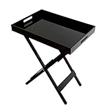 Klapptisch aus Acryl, moderner Beistelltisch, 50,8 x 35,6 cm, 58,4 cm hoch, langlebiges Design für Büro, Wohnzimmer und Schlafzimmer