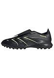 adidas Unisex Predator League Fold-Over Tongue Turf Football Boots, Core Black/Carbon/Lucid Lemon, 42 EU