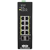 Tripp Lite Industrial 8-Port Lite Managed PoE+ Gigabit Ethernet Switch, 2 Gbe SFP Slots, 10/100/1000 Mbps RJ45 Ports, 30W Power Over Ethernet, -14° bis 60.0 °C Temp Range, 3 Jahre Garantie