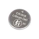 Knopfzellen CR1616, 3 V, Lithium, Mangan, 5 Stück, Lange Lebensdauer, L16 x B 16 x H 1,6 mm