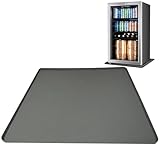 Mini-Kühlschrank-Abtropfschale 23,6' x 23,6' x 0,8' Mini-Kühlschrankmatte aus Silikon mit erhöhtem Rand unter der Kühlschrankmatte Kühlschrankwanne zum Schutz des Bodens