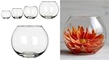 NaDeco Kugelglas im Durchmesser 6, 8, 10 und 12cm wählbar | Kugelvase klein bis groß | Glaskugelvase | Kerzenglas | Glasgefäß rund | Windlicht Glas | Teelichtglas | Dekoglas, Größe:Ø10 h.8cm