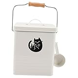 ibasenice 1 Satz Pet Snack Storage Box hunde leckerlis Tierfutterbehälter täglicher Katzensnack-Eimer eimer für hundefutter Katzenfutterhalter Behälter für Katzenfutter Eisenholz Weiß