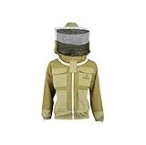 Imkerjacke Premium mit Atmungsnetz S M L XL XXL Atmungsaktiv Stichfest Leicht Imkerei Bienen Insekten Insektenstiche, XL · braun