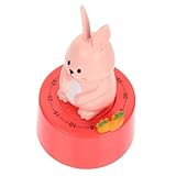 BEBEMOKO Mechanischer Magnetischer Küchentimer mit Niedlichem Kaninchen Design Vielseitiger und Koch Timer Einfach zu Bedienen für Backen Eierkochen und Zeitmanagement zu Hause