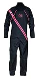 Dry Fashion Damen Herren Trockenanzug SUP Performance, Farbe:Schwarz/Pink, Größe:L