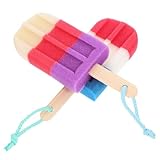 COLLBATH 2 Stck Exfoliating Shower Sponge in Eiscreme form Weicher Hautfreundlicher Badeschwamm mit Dekorativem Design Effektive Tiefenreinigung für Körperpeeling Angenehm und Praktisch