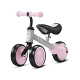 Kinderkraft Laufrad CUTIE, Lernlaufrad, Kinderlaufrad, Lauflernrad, Fahrrad ohne Pedale, Dreirad, Aus Metall, Modernes Design, Sichere Konstruktion, für Kinder ab 1 Jahr, Rosa