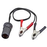 Krokodilklemmen für Autobatterie, Krokodilklemme, Kabel für Feuerzeuge, Buchsenadapter auf Batterie, 32 cm, Krokodilklemmen, Verlängerungskabel zum Aufladen der Autobatterie