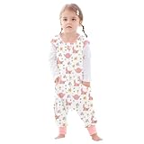 NOUJULOUN Kleinkind-Schlafsack mit Füßen, 0,5 Tog, Blume, 9M-2T