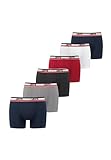Levi’s Boxerslips, weiche, bequeme und atmungsaktive Herrenunterwäsche mit elastischem Bund und doppelter Einlage, ohne Etikett, 6er-Pack