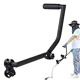 Griff für Rasentrimmer, klappbare Griffverlängerung, Aluminium-Stützklemme, Schulterriemen für die Rasenpflege, Landschaftsbau, Straßen, Parks,