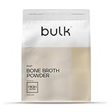 Bulk Knochenbrühe pulver, Rindfleischgeschmack, 300 g, 30 Portionen, 9.4 g Eiweiß pro Portion, Kollagen & Aminosäuren, Unterstützt Muskelwachstum, Ideal für Suppen und Eintöpfe