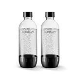 sodastream DuoPack Tritan 1L Ersatzflaschen für alle gängigen Wassersprudler mit Kunststoff-Flaschen mit Schraubgewinde, 2x 1 L PET-Flasche, Schwarz