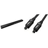 GRUNDIG DSB 970 All-in-One Soundbar mit integriertem Subwoofer, Slim Design, 2.1 Kanal Dolby Atmos, Schwarz & Amazon Basics Toslink Optisches Digital-Audiokabel, 1,8 m