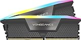 CORSAIR VENGEANCE RGB DDR5 RAM 32GB (2x16GB) 6000MHz CL36-44-44-96 1.35V AMD EXPO Intel XMP 3.0 Desktop-Arbeitsspeicher – Grau (CMH32GX5M2E6000Z36)