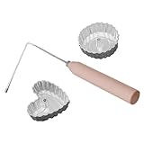 Ciieeo Aluminiumlegierung Frittierlöffel mit Ergonomischem Holzgriff Antihaft Küchenutensil für Snacks und Gebäck Vielseitiger Pfannenwender für Haushalt und Gastronomie Kochwerkzeug