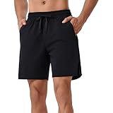 RegaliaKun Herren-Shorts aus Kordsamt, leger, elastischer Bund, Kordelzug, leicht, Strand, athletisch, Sport-Shorts, 2025, Sommer, trendig, Schwarz , 4XL