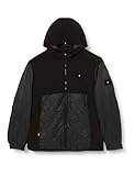 Tommy Hilfiger Herren Jacke Cl Mix Hooded Jacket Übergangsjacke, Schwarz (Black), M