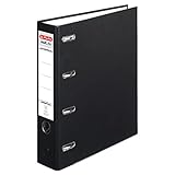Herlitz 10842276 Doppelordner maX.file protect A4 blau FSC Mixed (1 Stück, schwarz)