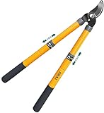 AIRAJ Teleskop Astschere 42-61cm,Bypass Astschere mit SK5 Klinge und Antihaftbeschichtung - Schneidet Sauber bis 3.5cm,Gartenbaumschere zum Schneiden von Trockenen und Nassen Ästen