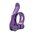 Sattelklemme 31,8 mm/34,9 mm Rennrad-Sattelstützenklemme, Mountainbike-Sattelstützenklemme aus Aluminiumlegierung, Schnellspannklemme, Fahrradzubehör Schnellspanner SattelstüTze(Purple 34.9mm)