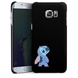 Hard Case kompatibel mit Samsung Galaxy S6 Edge Plus Schutzhülle schwarz Smartphone Backcover Lilo & Stitch Fanartikel Disney