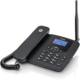Motorola Voice – FW410L 4G-Festnetztelefon, WLAN-Hotspot, SIM-Karte, Akku-Backup, Freisprecheinrichtung, Quadband-GSM, Anrufweiterleitung