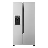 LG GSM32HSBEH, Klasse E, 562 L, Side-by-Side Kühlschrank, Total No Frost, Eis-, Crushed Ice- und Wasserspender, Wassertank, Express Cooling, 91,0 x 69,3 x 178,6 cm, Silber