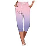 Sportliche Damen-Hose, Strand, Interview, Büro, öffentlich, trendige Baumwolle, Badejeans, Fahrradfahren, Pyjama, Jogger, normale Passform, Baggy-Cargohose für Frauen, rose, L