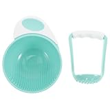 ERINGOGO Babynahrungs Mahlgerät Manuell mit Sicherem Deckel Vielseitige Püreeschüssel für Obst Fleisch Tragbarer Babynahrung Zubereiter Auslaufsichere Mahl und Servierschale