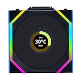 Lian Li UNI FAN SL Wireless LCD Lüfter, ARGB, PWM - 120 mm, schwarz