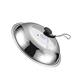 UKCOCO 1Stück Topfdeckel Lebensmittelabdeckung mit Vertikalem Griff für Sicheres und Frischhalten von Speisen Langlebig und Leicht zu Reinigen