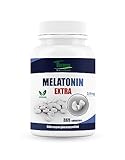 FUTURES NUTRITION Melatonin Extra Nahrungsergänzungsmittel - 365 hochdosiert Schlaftabletten - Nur 1/4 Tablette pro Tag: Melatonin 0,5mg - Ohne Zusatzstoffe und Vegan Schlafmittel - Laborgeprüft