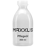 MAXXUS Pflegeöl 250ml - 100% aus Silikon, Fettfrei, Geruchsfrei, Farblos, Rückstandslos, inkl. Applikator - Silikonöl, Schmieröl, Silikonspray, Schmiermittel, Gleitmittel für Laufbänder, Fitnessgeräte