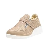 Damen-Sneaker, Sneaker, Top, Fitnessstudio, Sport, modische Schaumstoff-Einlegesohle, Komfort, leicht, lässig, Vintage-Stil, B 379 Khaki, 39 EU