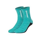 iiniim Neoprensocken 3mm Sand Strand Anti-Rutsch Socken Scuba Booties Thermische Tauchsocke Himmelblau XL