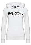 Superdry Damen Core Logo Hoodie Brillant Weiß 44