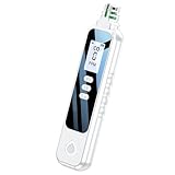 Gasdetektor Hochempfindlich LCD Hintergrundbeleuchtung Tragbarer Gasleckdetektor für Outdoor Camping Zuhause (White)