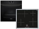Siemens Set PQ223IA00Z Pyrolyse Backofen Deep black inox HB271ABB3 + Induktionskochfeld autark EH64KBFB5E