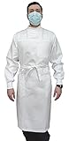 OP-Kittel mit Rückenverschluss (3-Knopf) aus eigener Produktion, mit Strickbund Kragen und Ärmel, 100% Baumwolle (für Zahntechniker/Laboranten etc) (3XL)