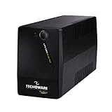 Tecnoware USV ERA PLUS 750 Unterbrechungsfreie Stromversorgung - 2 Schuko-Ausgänge - Autonomie bis zu 10 min mit 1 PC oder 40 min mit Modem Router - Leistung 750 VA