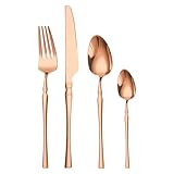 Matybobe 24-teiliges Edelstahl-Besteckset für 4 Personen, Spiegel poliertes Tafelbesteck-Set für Zuhause Küche und Restaurant Party, Spülmaschinenfest (24pcs gesetzt)